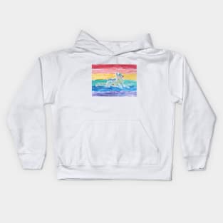 Rainbow dog Kids Hoodie